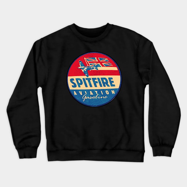 Spitfire Aviation Fuel Crewneck Sweatshirt by Midcenturydave